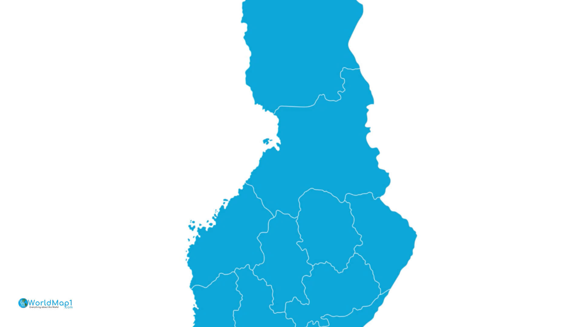 Carte vierge de la Finlande